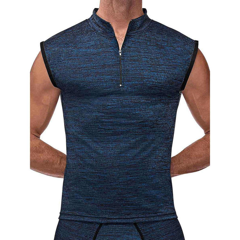 Peak Performance Zipper Muscle Tank Blue X-Large | 845830084307 | Discreet Personal Wellness