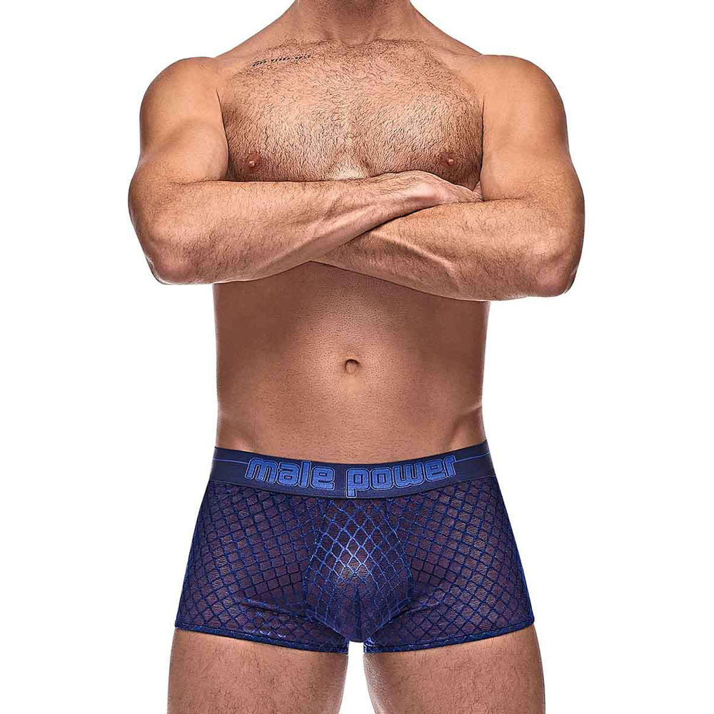 Diamond Mesh Mini Short Navy S | 845830085274 | Discreet Personal Wellness