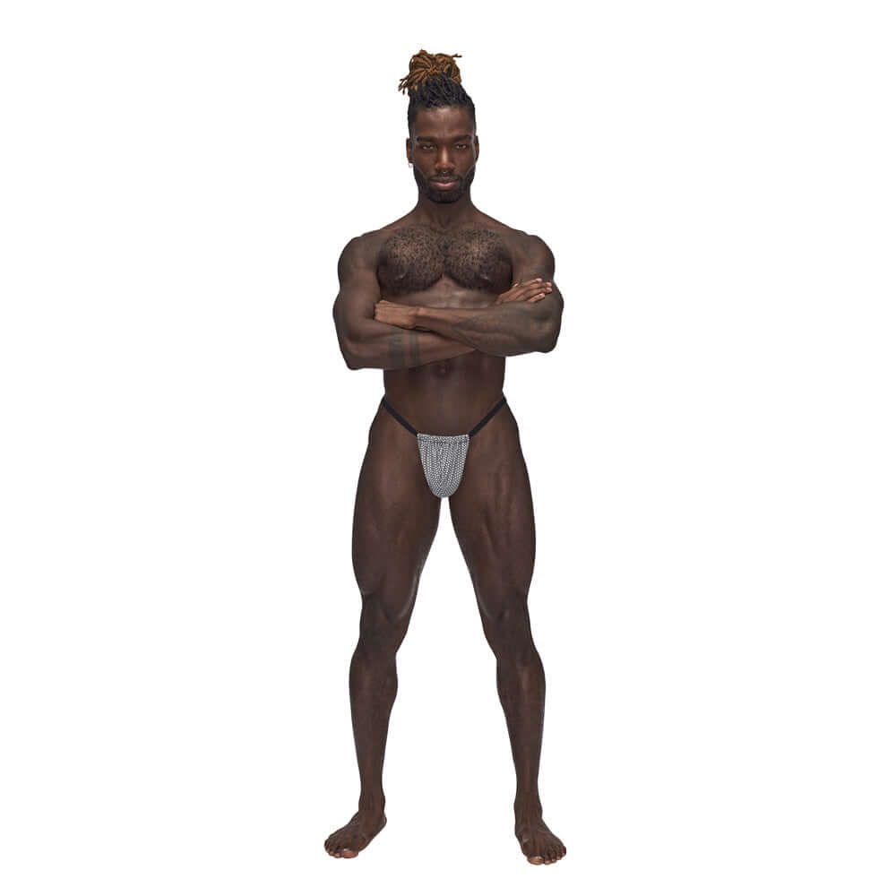 Sexagon Posing Strap Grey One Size | 845830086509 | Discreet Personal Wellness