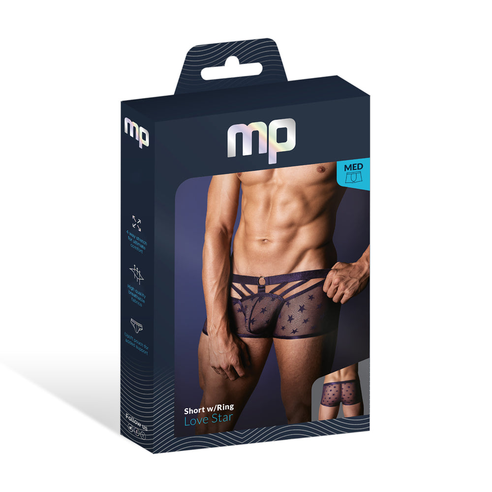 Love Star Short W/ Ring Purple Large | 845830093279 | Discreet Personal Wellness