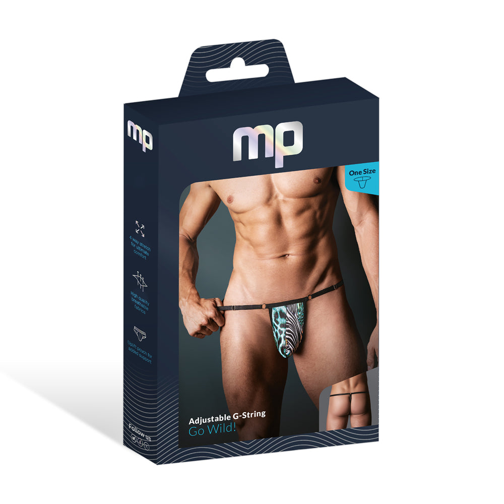 Go Wild! Adjustable G-String Multi Animal One Size | 845830093774 | Discreet Personal Wellness