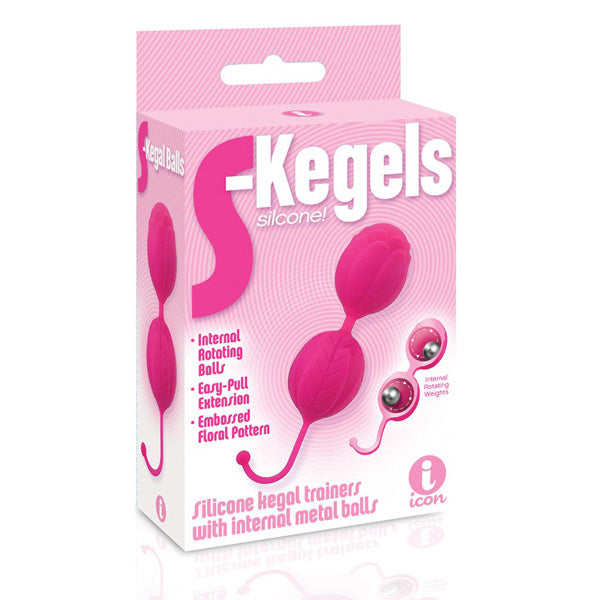 The 9's S-Kegels Silicone Kegal Balls Pink | 847841026666 | Discreet Personal Wellness