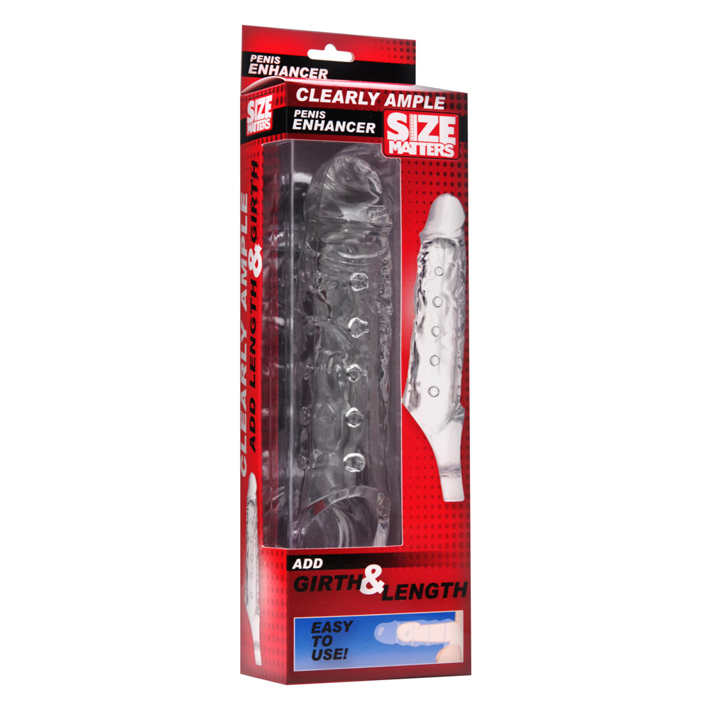 Size Matters Clearly Ample Penis Enhancer Sheath | 848518007339 | Discreet Personal Wellness
