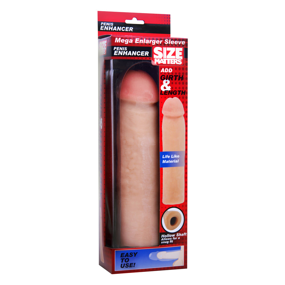 Size Matters Mega Enlarger Sleeve Penis Enhancer | 848518009883 | Discreet Personal Wellness