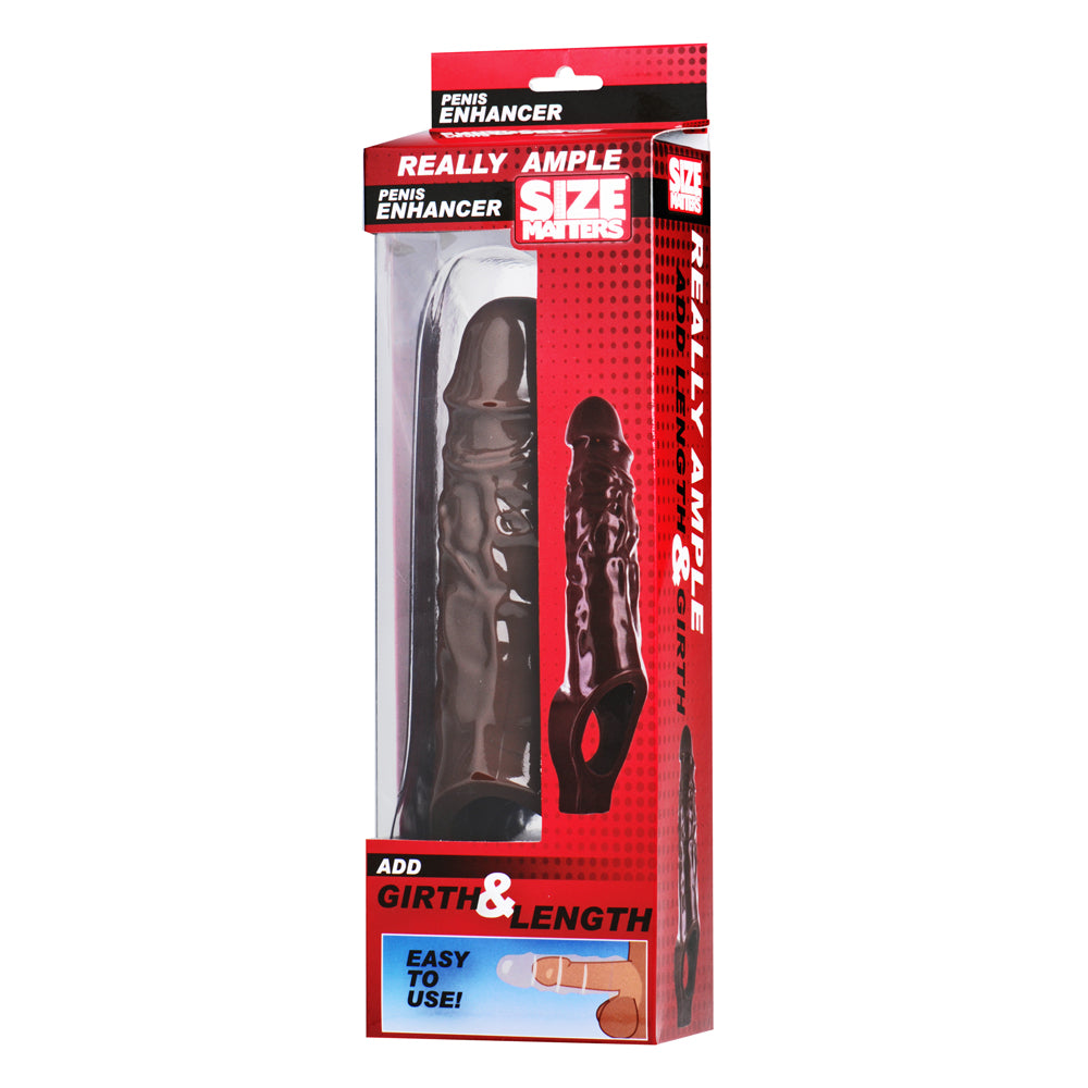Size Matters Really Ample Penis Enhancer Sheath Brown | 848518020147 | Discreet Personal Wellness