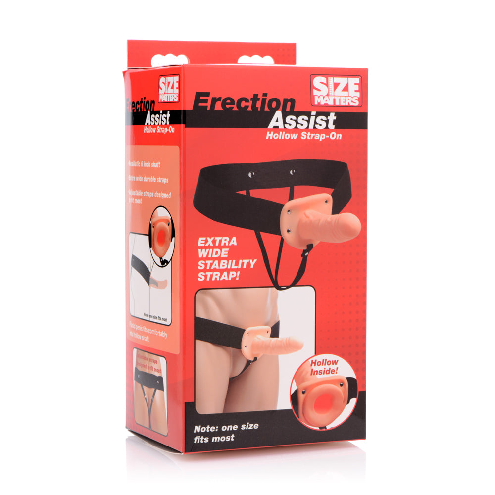 Size Matters Erection Assist Hollow Strap On | 848518026170 | Discreet Personal Wellness