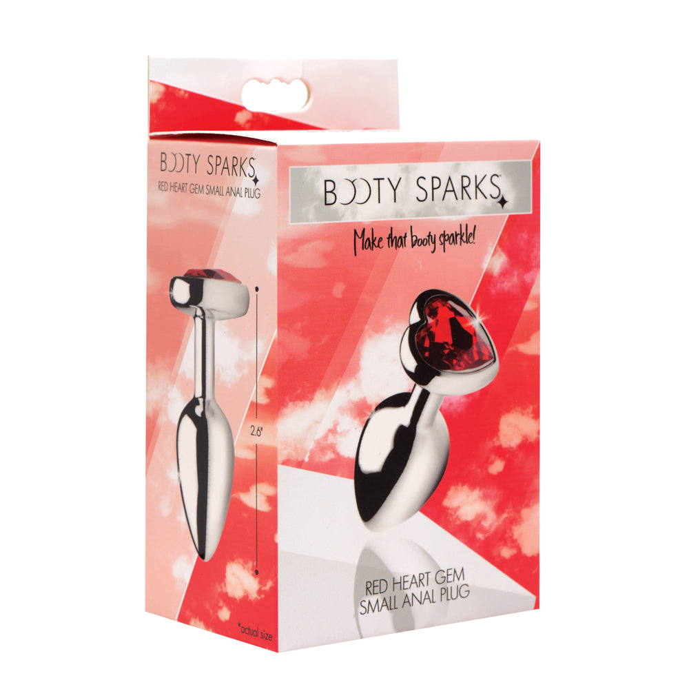 Booty Sparks Red Heart Gem - Small Anal Plug | 848518029881 | Discreet Personal Wellness