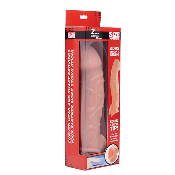 Size Matters 2" Flesh Extender Sleeve | 848518031402 | Discreet Personal Wellness