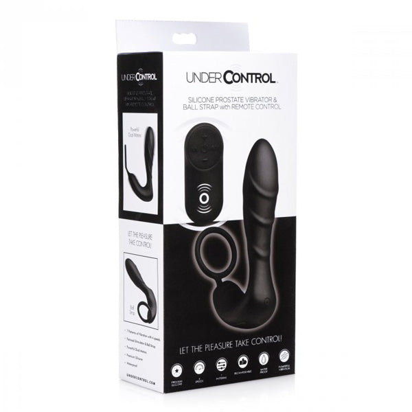 Under Control Silicone Prostate Vibrator And Strap With Remote Control | 848518031563 | Discreet Personal Wellness