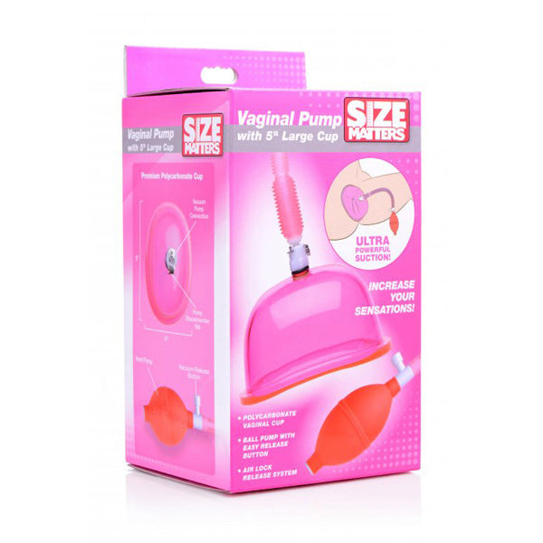 Size Matters Vaginal Pump 5" Large Cup | 848518032096 | Discreet Personal Wellness