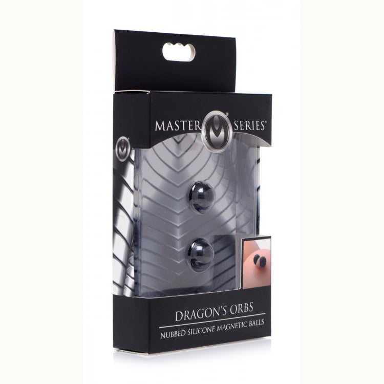 Master Series Dragon's Orbs Nubbed Silicone Magnetic Balls | 848518033161 | Discreet Personal Wellness
