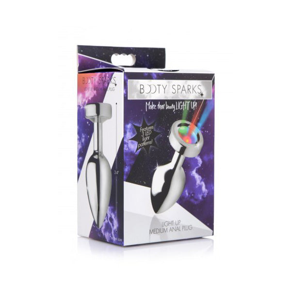 Booty Sparks Light Up Medium Anal Plug | 848518033604 | Discreet Personal Wellness