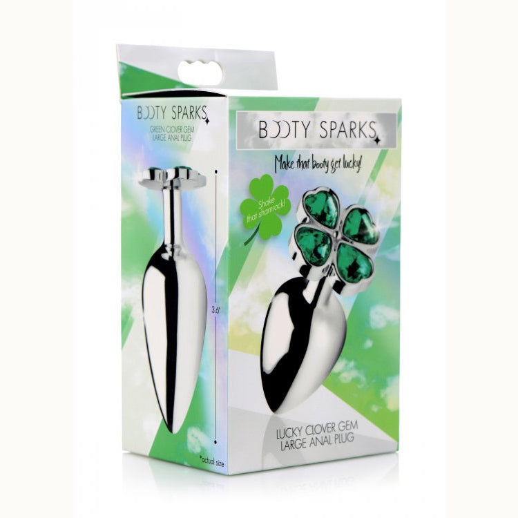Booty Sparks Lucky Clover Gem Anal Plug Large | 848518033734 | Discreet Personal Wellness
