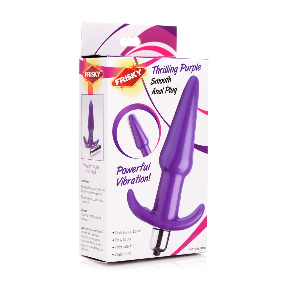 Frisky Thrilling Purple Smooth Anal Plug | 848518035080 | Discreet Personal Wellness