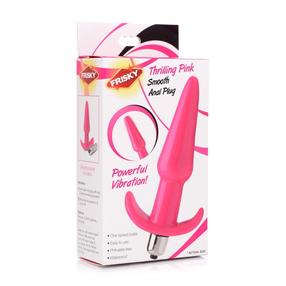 Frisky Thrilling Pink Smooth Anal Plug | 848518035103 | Discreet Personal Wellness