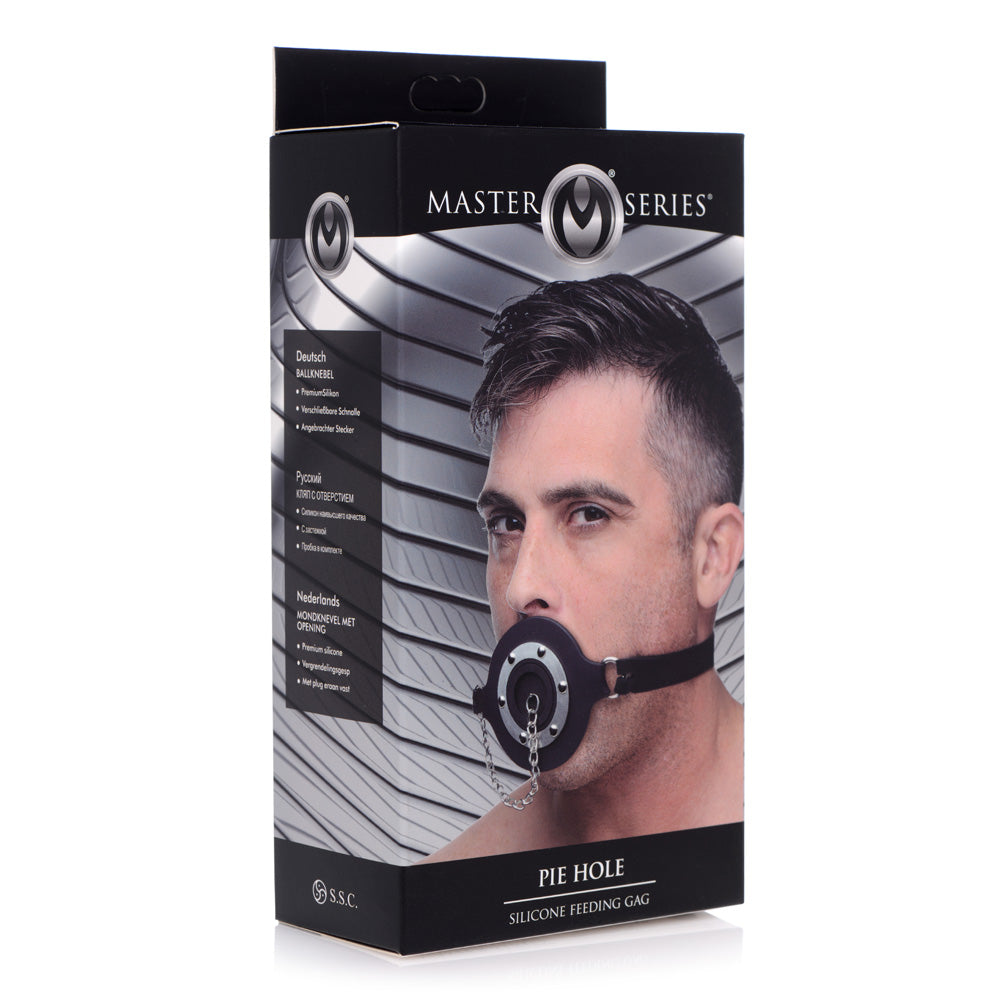 Master Series Pie Hole Silicone Feeding Gag | 848518035226 | Discreet Personal Wellness