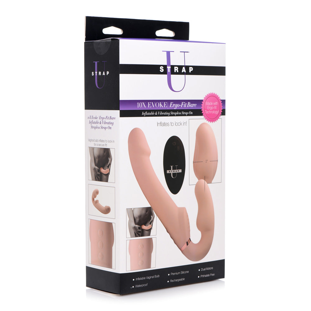 Strap U Remote Control Inflatable Vibrating Silicone Ergo Fit Strapless Strap-On | 848518035233 | Discreet Personal Wellness