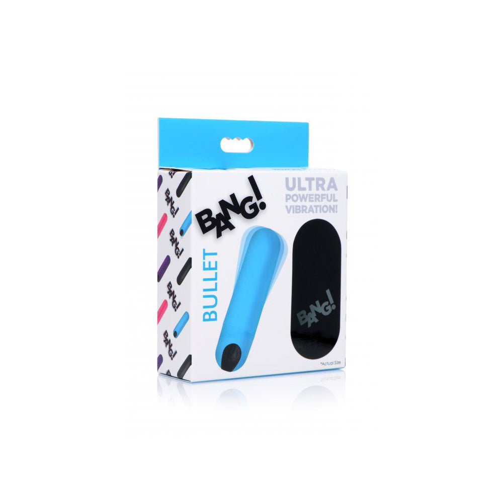 Bang! Vibrating Bullet W/ Remote Control Blue | 848518036414 | Discreet Personal Wellness