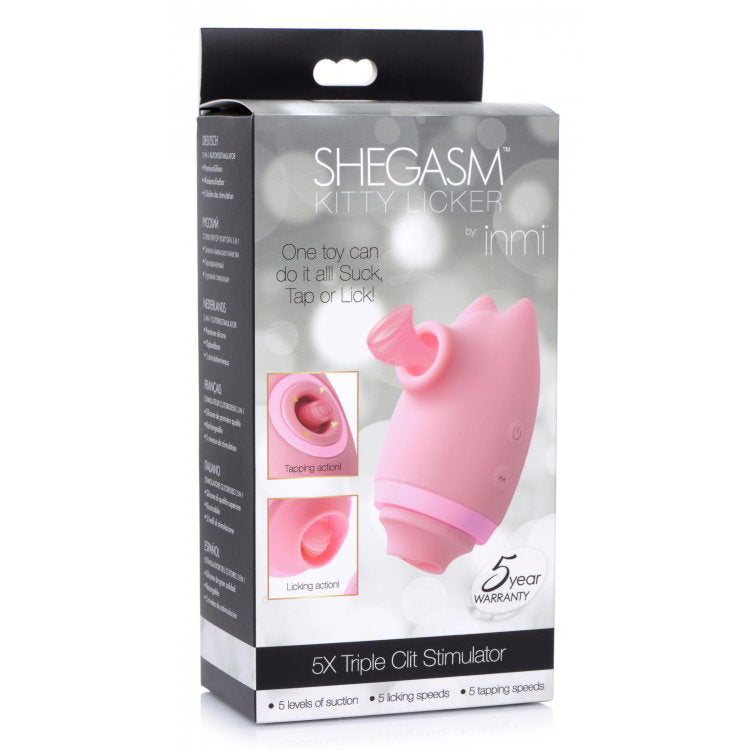 Inmi Kitty Licker 5X 3 In 1 Clitoris Stimulator | 848518042187 | Discreet Personal Wellness