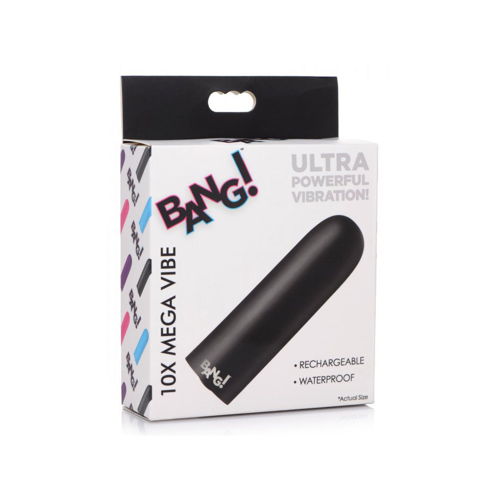 Bang! 10X Mega Silicone Vibrator Black | 848518044235 | Discreet Personal Wellness