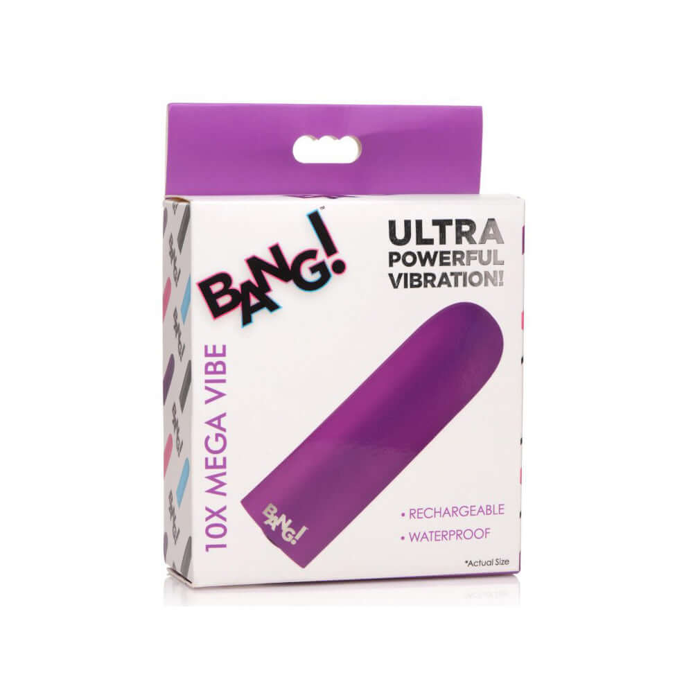 Bang! 10X Mega Silicone Vibrator Purple | 848518044266 | Discreet Personal Wellness