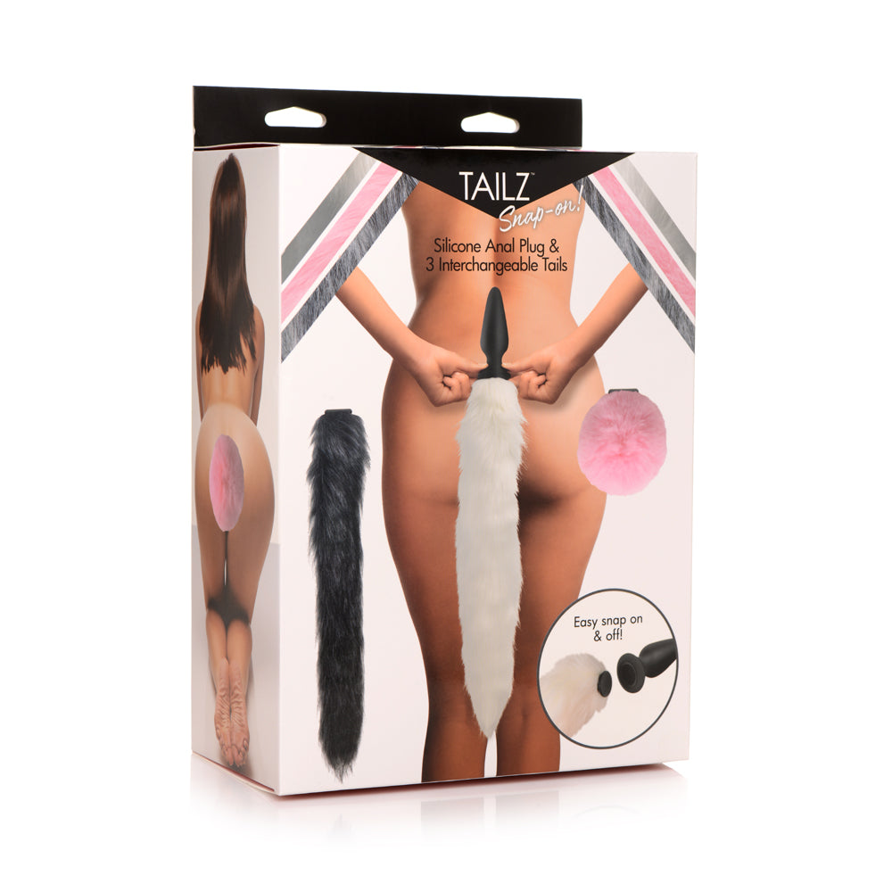 Tailz Silicone Anal Plug & 3 Interchangeable Tails | 848518045324 | Discreet Personal Wellness