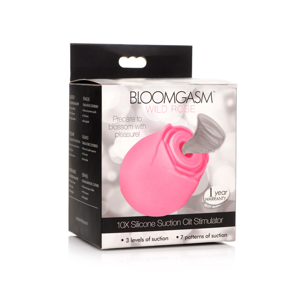 Bloomgasm Pink Rose 10X Suction Clitoris Stimulator | 848518046031 | Discreet Personal Wellness