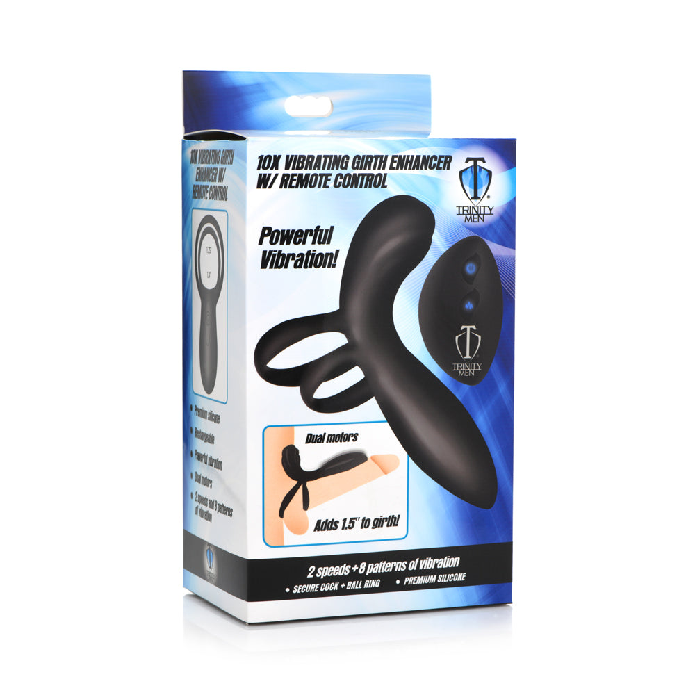 Trinity Men Silicone Vibrating Girth Enhancer W/ Remote Control | 848518046277 | Discreet Personal Wellness