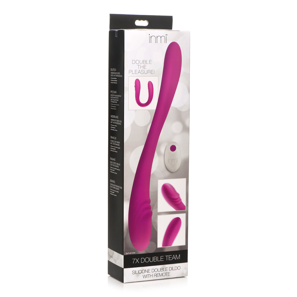 Inmi 7X Double Team Silicone Double Dildo W/ Remote | 848518048295 | Discreet Personal Wellness
