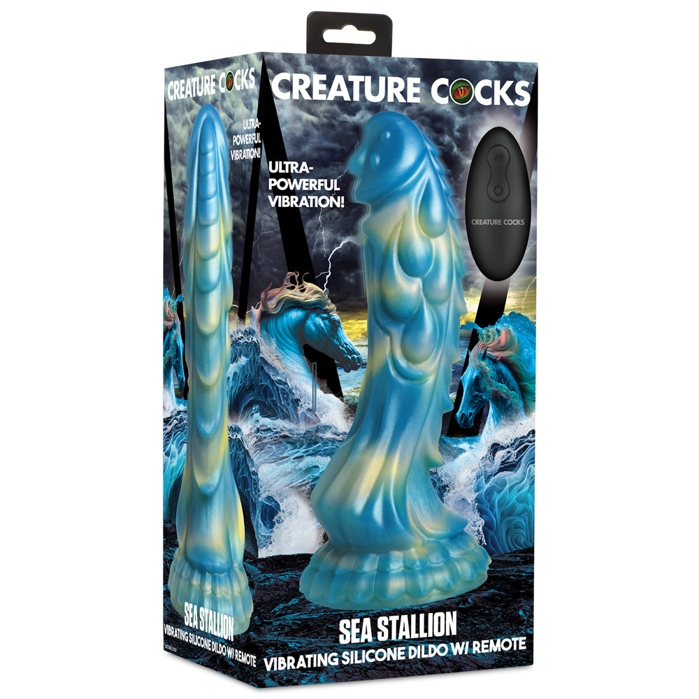 Creature Penis Sea Stallion Vibrating Silicone Dildo With Remote | 848518051714 | Discreet Personal Wellness