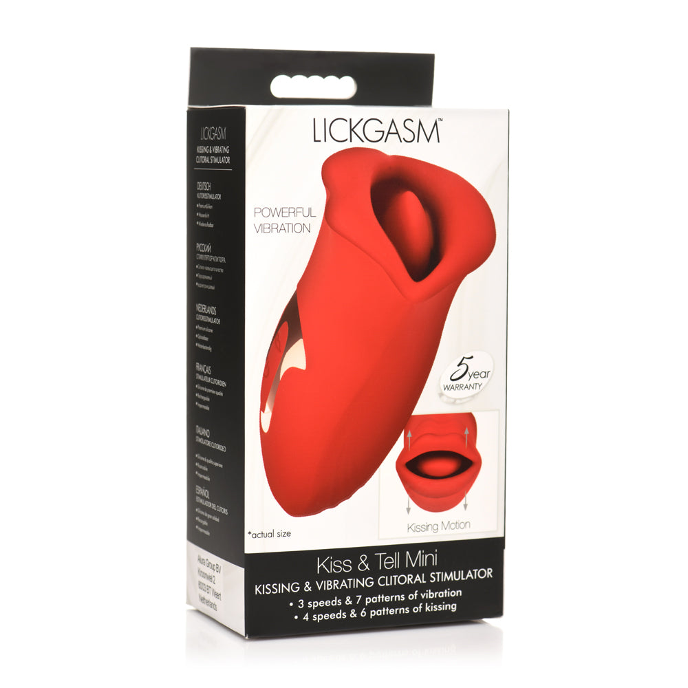 Lickgasm Kiss + Tell Silicone Kissing & Vibrating Clitoral Stimulator | 848518052766 | Discreet Personal Wellness