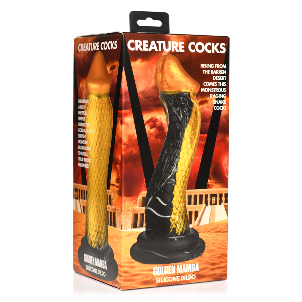 Creature Penis Golden Snake Silicone Dildo | 848518053220 | Discreet Personal Wellness