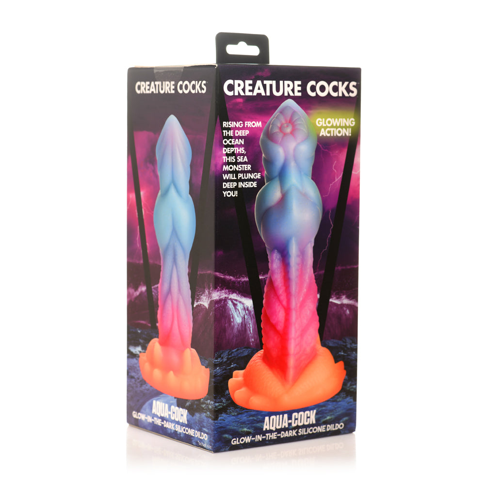 Creature Penis Aqua-Penis Glow-In-The-Dark Silicone Dildo | 848518053251 | Discreet Personal Wellness