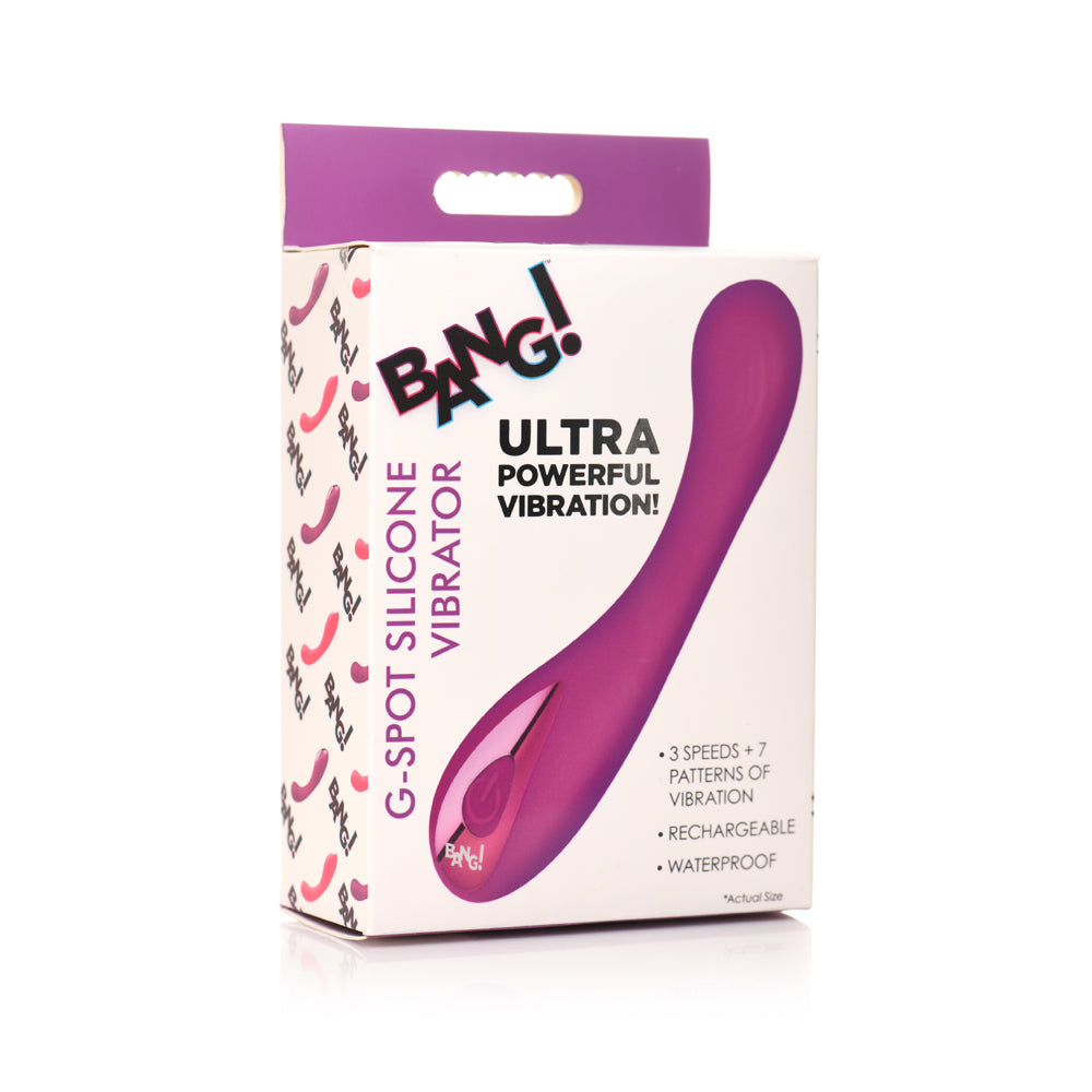 Bang! G-Spot Silicone Vibrator Purple | 848518055088 | Discreet Personal Wellness