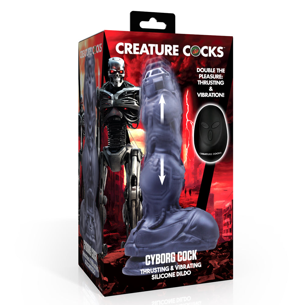 Creature Penis Cyborg Penis Thrusting & Vibrating Silicone Dildo | 848518055828 | Discreet Personal Wellness