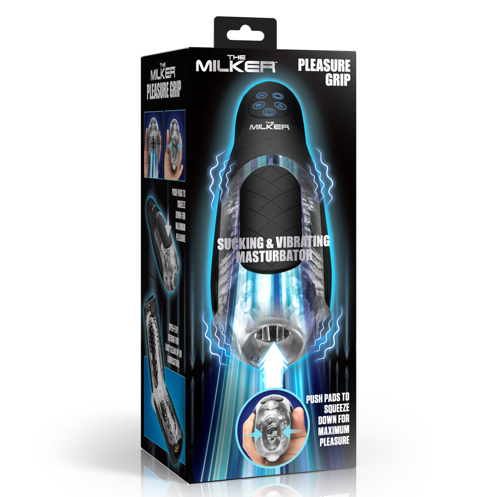 The Milker Pleasure Grip Sucking & Vibrating Masturbator | 848518057488 | Discreet Personal Wellness