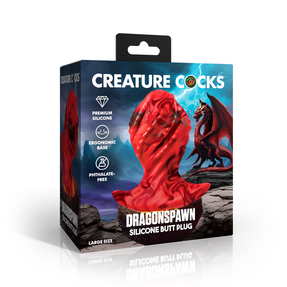 Creature Penis Dragonspawn Silicone Butt Plug Large | 848518059093 | Discreet Personal Wellness