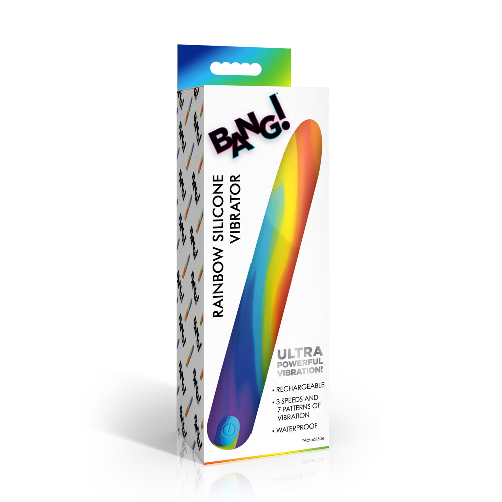 Bang! Rainbow Silicone Vibrator | 848518059345 | Discreet Personal Wellness