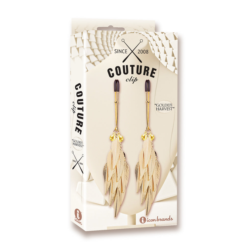 Couture Clips Luxury Nipple Clamps Golden Harvest | 848741033020 | Discreet Personal Wellness