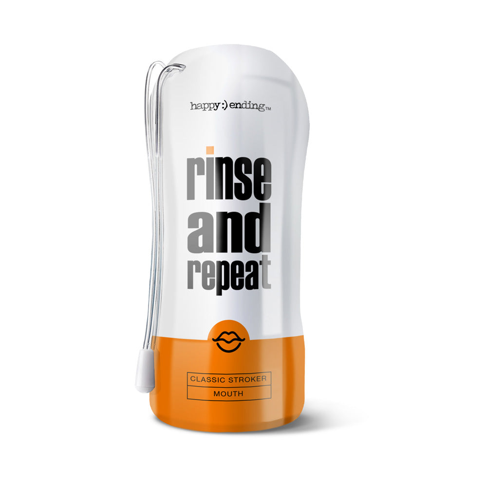 Happy :) Ending Rinse And Repeat Classic Stroker Mouth | 850010096261 | Discreet Personal Wellness
