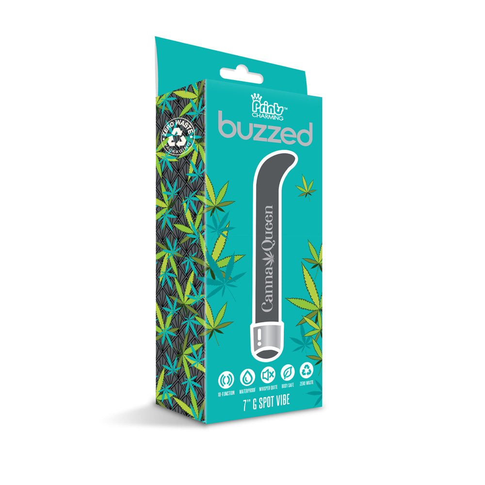 Prints Charming Buzzed 7" G Spot Vibe Canna Queen | 850010096544 | Discreet Personal Wellness