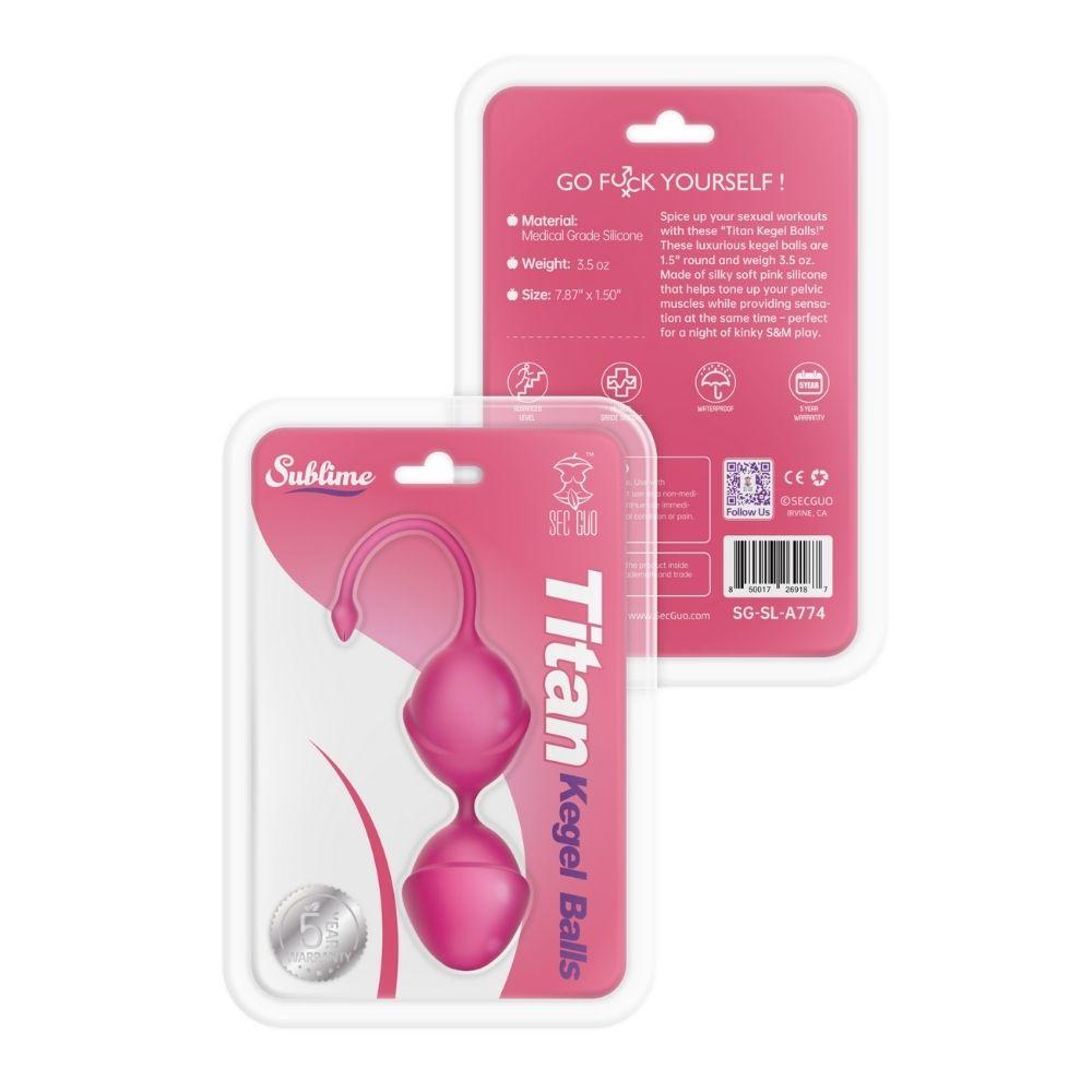Sublime Titan Kegel Balls Pink | 850017269187 | Discreet Personal Wellness