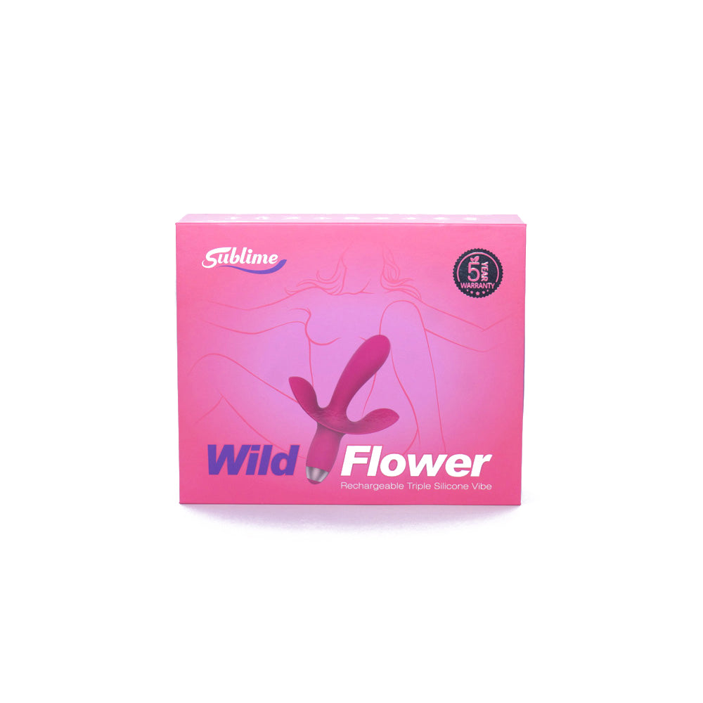 Sublime Wild Flower Triple Stim Vibe Pink | 850017269309 | Discreet Personal Wellness