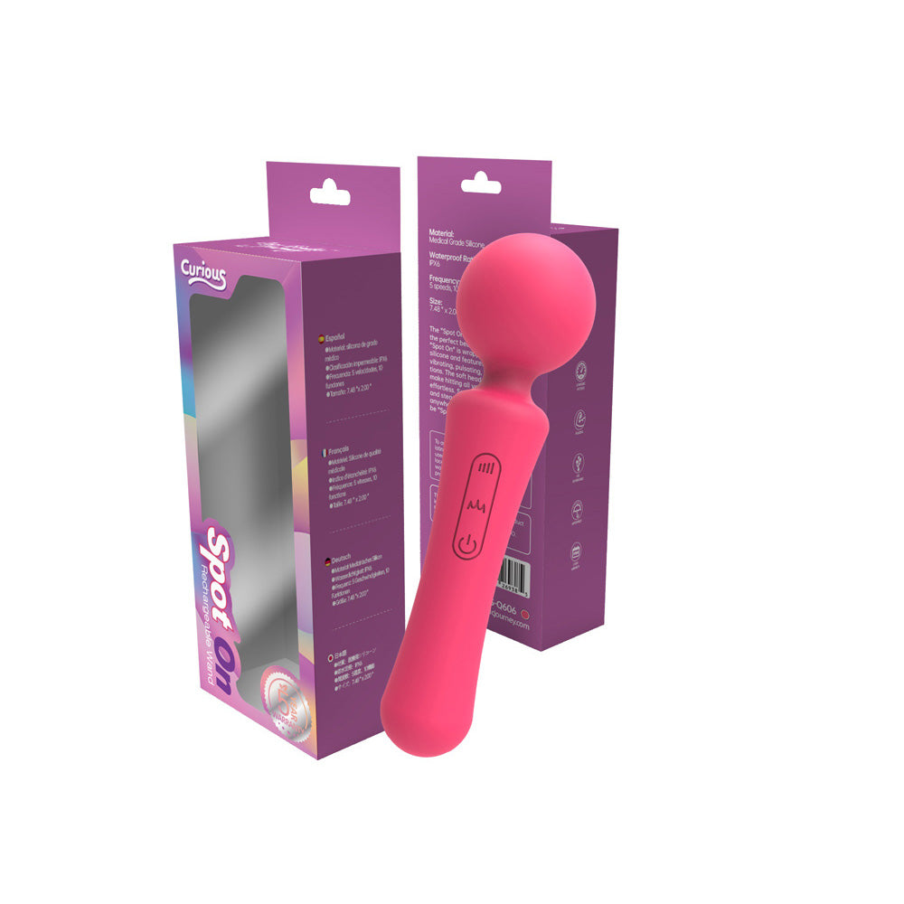 Curious Spot On Rechargeable Wand Pink | 850017269385 | Discreet Personal Wellness