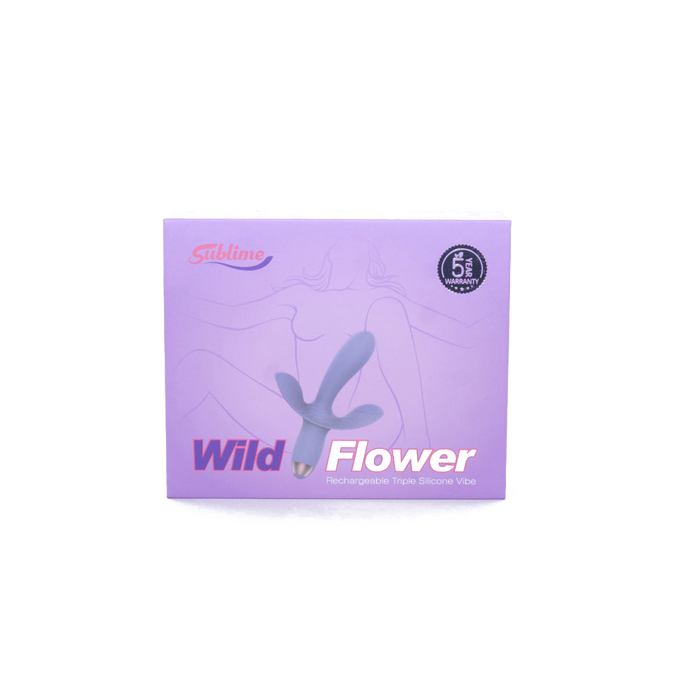 Sublime Wild Flower Triple Stim Vibe Lilac Purple | 850017269453 | Discreet Personal Wellness