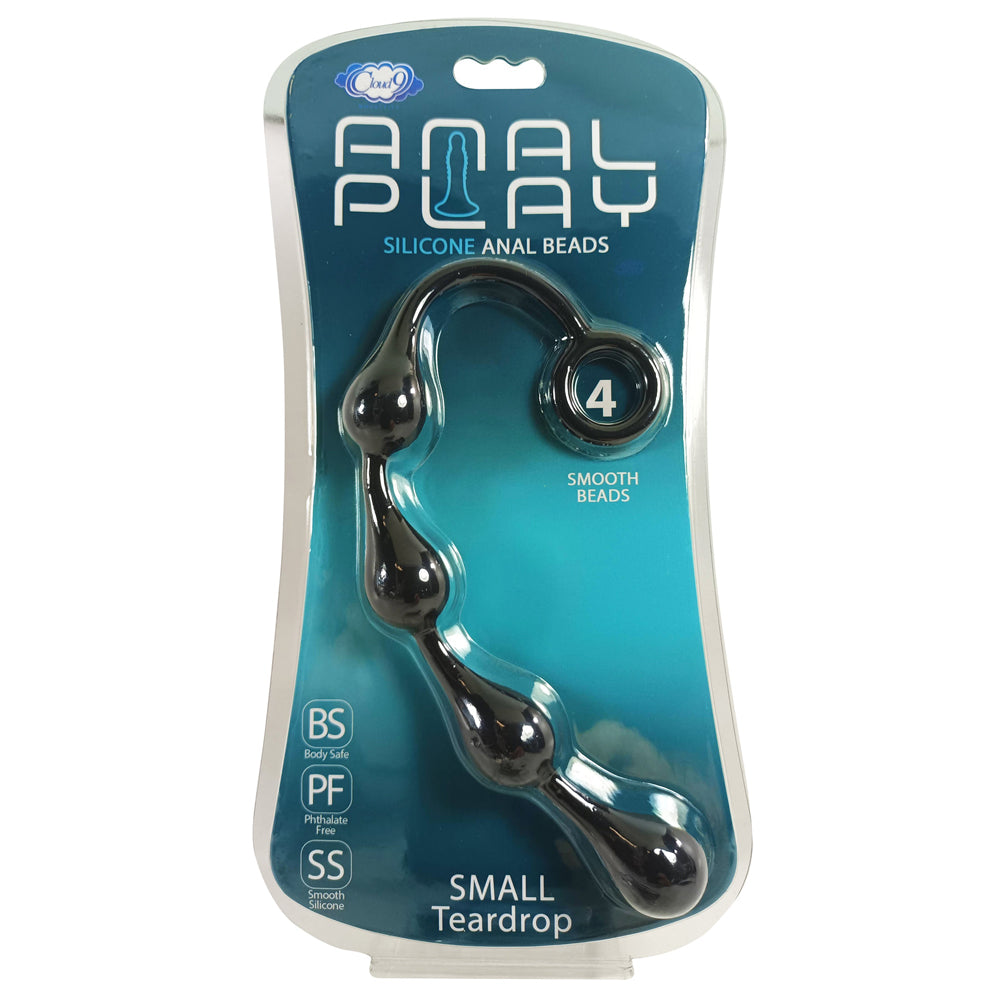 Cloud 9 Silicone Anal Teardrop Small Black | 850047085054 | Discreet Personal Wellness