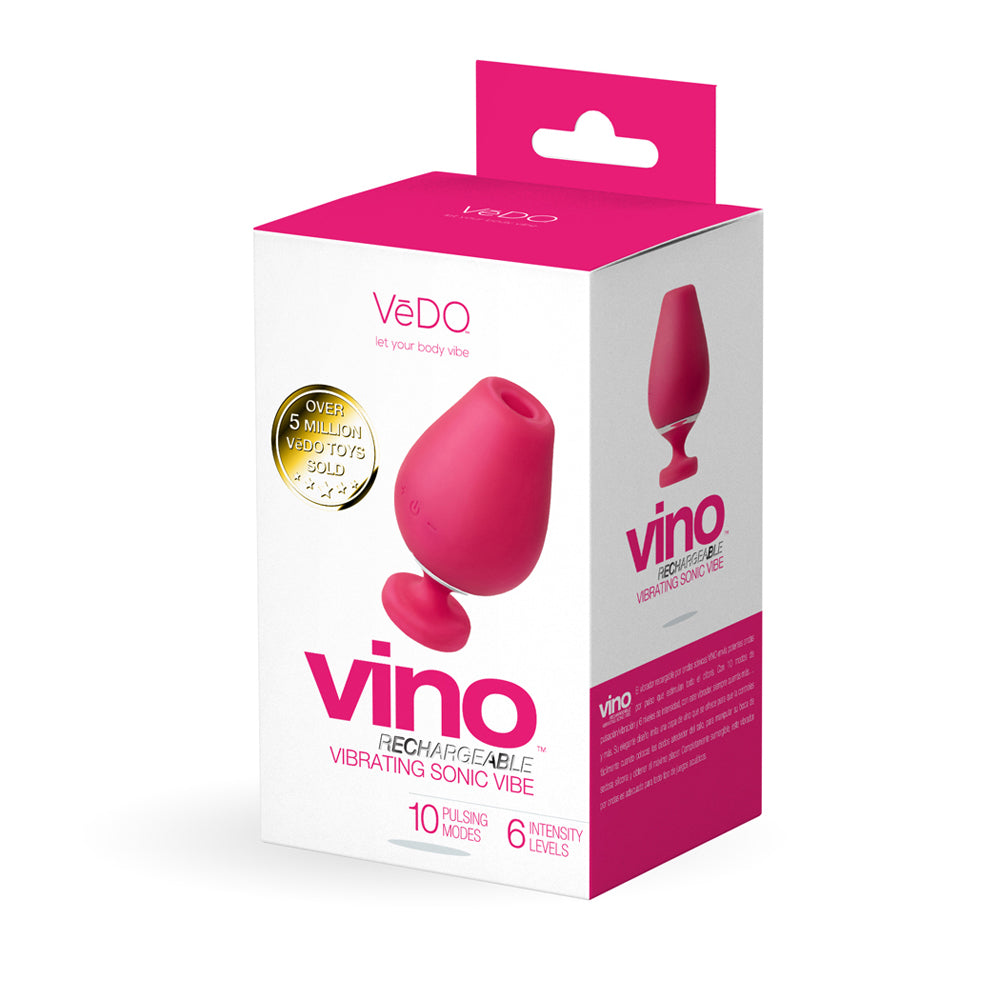 Vino Rechargeable Vibrating Sonic Vibe Pink | 850052871079 | Discreet Personal Wellness