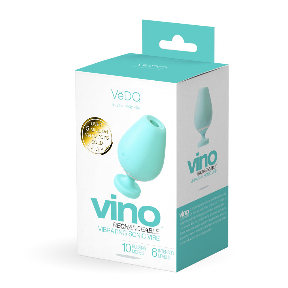 Vino Rechargeable Vibrating Sonic Vibe Turquoise | 850052871086 | Discreet Personal Wellness