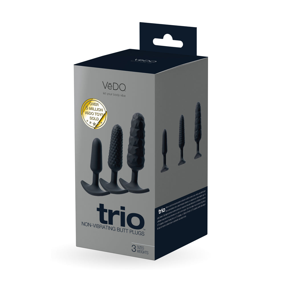 Trio Anal Plug Set Black | 850052871239 | Discreet Personal Wellness