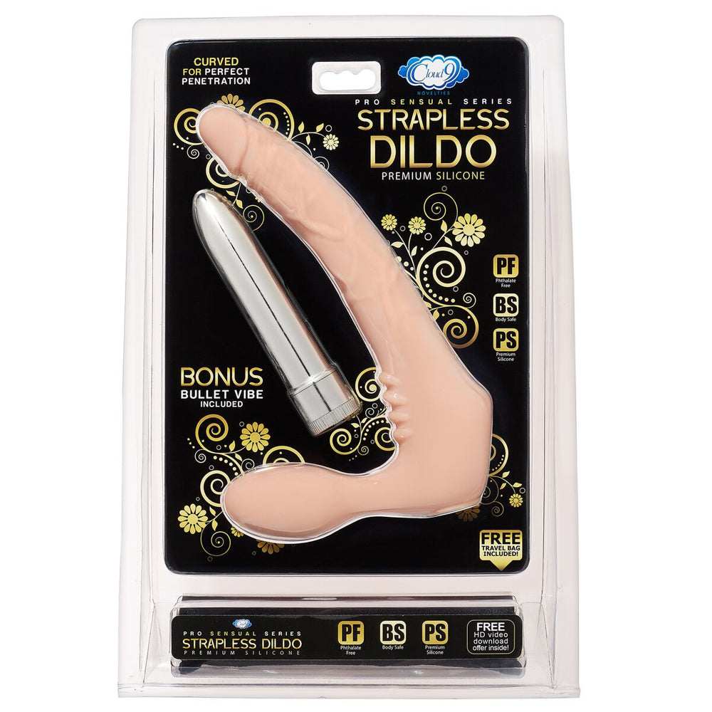 Cloud 9 Premium Strapless Dildo Kit Flesh | 853545008006 | Discreet Personal Wellness